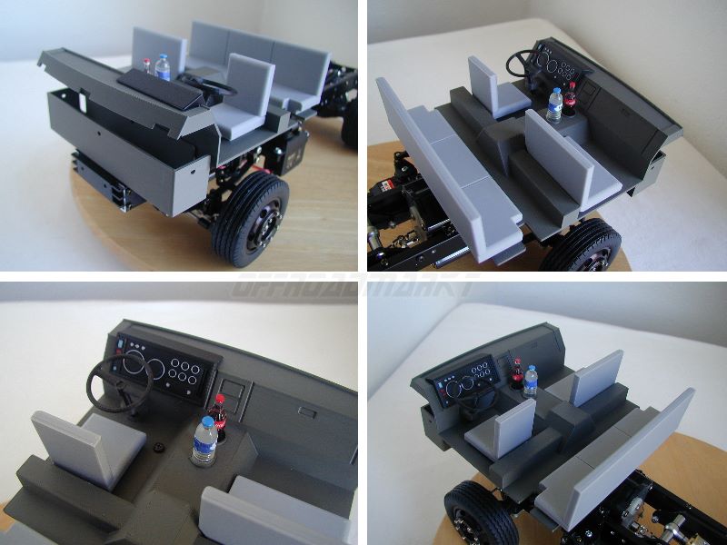 1:14 Body LKW Fahrerhaus Doppelkabine DOKA MAN VW G90 fr Tamiya Truck Chassis 