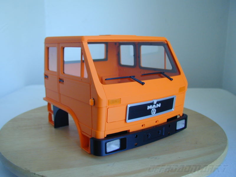 1:14 Body LKW Fahrerhaus Doppelkabine DOKA MAN VW G90 fr Tamiya Truck Chassis 