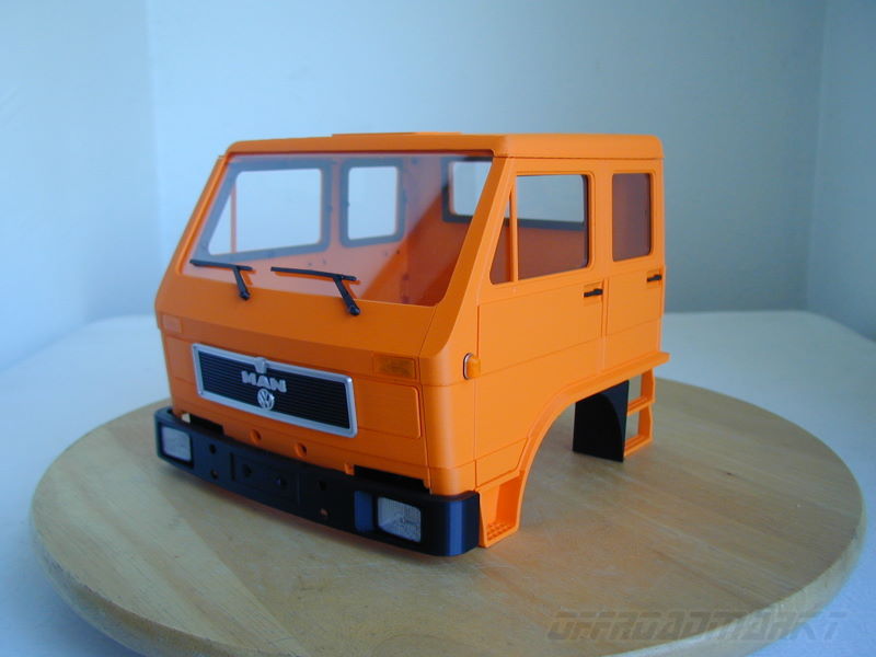 1:14 Body LKW Fahrerhaus Doppelkabine DOKA MAN VW G90 fr Tamiya Truck Chassis 