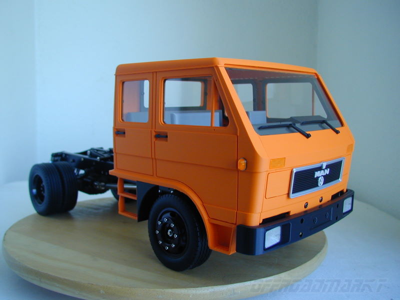1:14 Body LKW Fahrerhaus Doppelkabine DOKA MAN VW G90 fr Tamiya Truck Chassis 