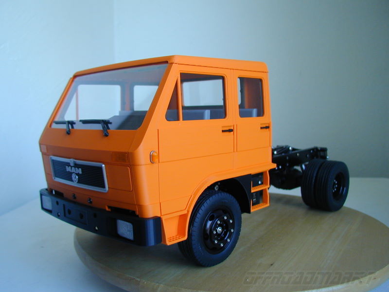 1:14 Body LKW Fahrerhaus Doppelkabine DOKA MAN VW G90 fr Tamiya Truck Chassis 