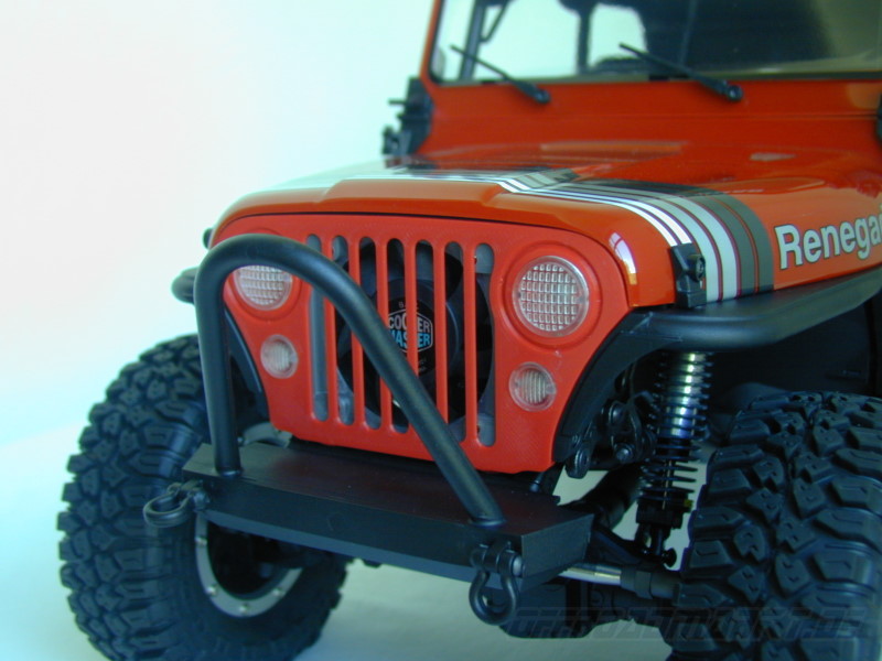 1/10 AXIAL CJ-7 - Open Radiator Grille real fan use RC SCX III Crawler Jeep