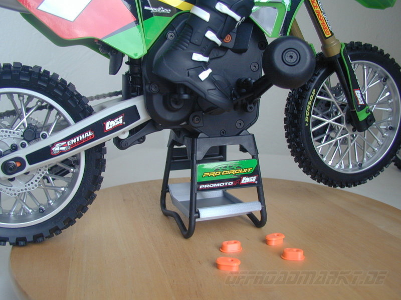 Losi Promoto 1/4 RC Bike Set Werkzeugablage + Hinterrad Kettenspanner