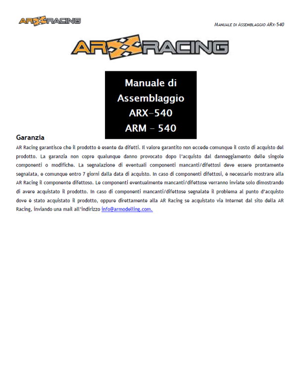 Manual 2012 ARX ARM 540
