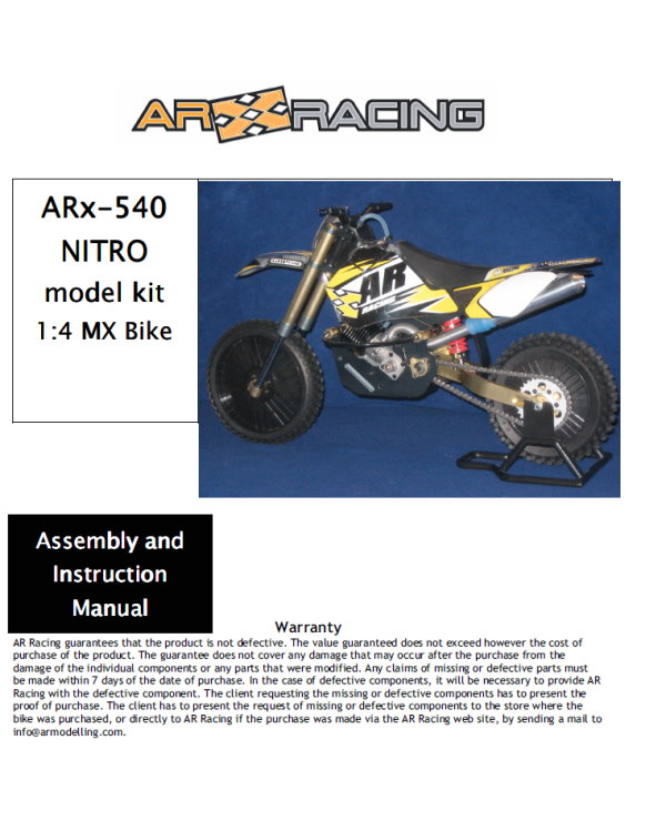 AR Racing Manual Nitro 2007 ARX 540