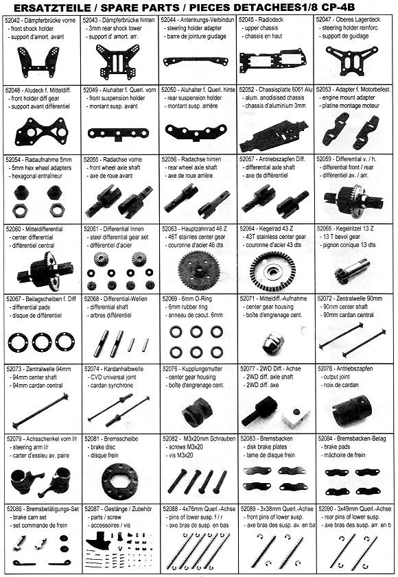 Carson King of Dirt, Mud Master Ersatzteillisten 2